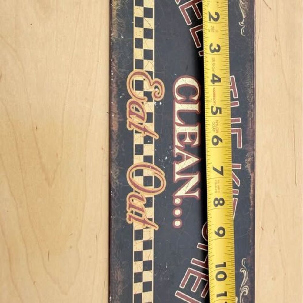 "Keep The Kitchen Clean Eat Out" Decorative Sign - Picture 2 of 2